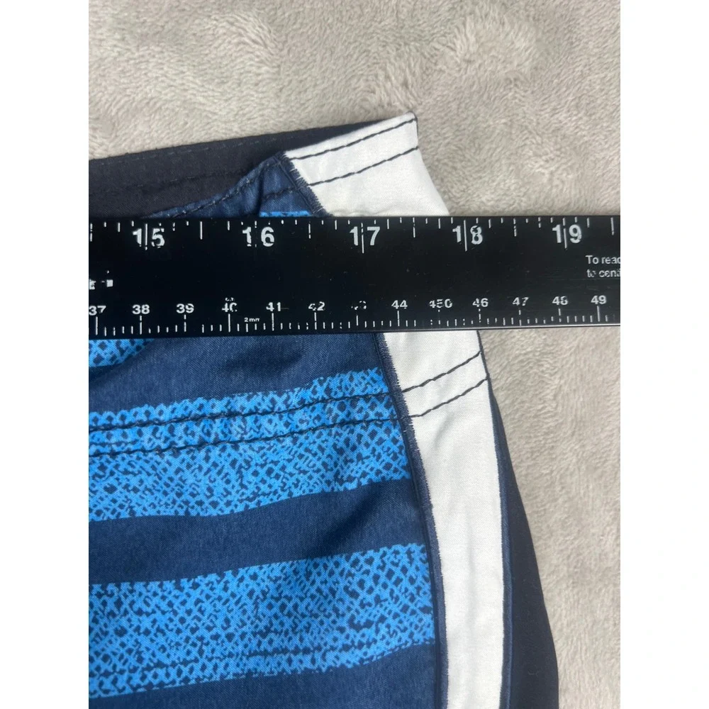 Vintage billabong Mens Blue Striped Board Shorts Size 34 Swim Trunks M122QOCC